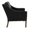 Black Leather Armchair by Børge Mogensen for Fredericia, 2207, Image 2