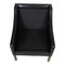 Black Leather Armchair by Børge Mogensen for Fredericia, 2207, Image 6