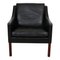 Black Leather Armchair by Børge Mogensen for Fredericia, 2207 1