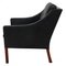 Black Leather Armchair by Børge Mogensen for Fredericia, 2207, Image 4