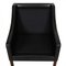 Black Leather Armchair by Børge Mogensen for Fredericia, 2207 9