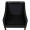 Black Leather Armchair by Børge Mogensen for Fredericia, 2207, Image 9