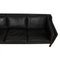 Black Leather Sofa by Børge Mogensen for Fredericia, 2213, Image 6