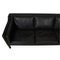 Black Leather Sofa by Børge Mogensen for Fredericia, 2213 5