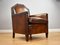 Victorian Gothic Leather Armchair, 1870s 2