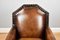 Victorian Gothic Leather Armchair, 1870s, Image 4