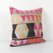 Square Pink Tribal Wool Handmade Cushion Covers, 2010s 3