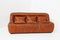 Vintage Brown Leather Sofa, 1950s 1
