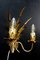 Goldene Hollywood Regency Weizen Wandlampe, 1960er 7