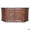 19th Catalan Spanish Baroque Carved Walnut Tuscan Two Drawers Credenza or Buffet, 1920 1