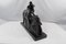 Escultura de antílopes de cerámica negra de Lemanceau para Saint Clément, años 20, Imagen 8