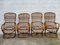 Bamboo Armchairs and Coffee Table attributed to Tito Agnoli for Bonacina, Italy, 1960s, Set of 5, Image 5