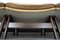 Scandinavian Patinated Leather and Dark Stained Wood Free-Floating Sofa 7