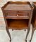 French Walnut Nightstand with Drawers and Shelf, 1950s, Set of 2, Image 9