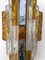 Italian Hammered Glass and Gilt Wrought Iron Sconces from Longobard, 1970s, Set of 2 5