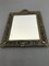 Vintage Wall Mirror T Brass Frame, Italy, 1950s 4