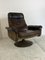 Mid-Century Modernist Brutalist Leather Swivel Model Ds Armchair from De Sede, 1950s 13