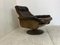 Mid-Century Modernist Brutalist Leather Swivel Model Ds Armchair from De Sede, 1950s 7