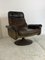 Mid-Century Modernist Brutalist Leather Swivel Model Ds Armchair from De Sede, 1950s 5