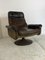 Mid-Century Modernist Brutalist Leather Swivel Model Ds Armchair from De Sede, 1950s, Image 5