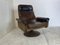 Mid-Century Modernist Brutalist Leather Swivel Model Ds Armchair from De Sede, 1950s, Image 3