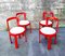 Italian Modernist Circular Bentwood Dining Chairs, Italy, 1970s, Set of 4 3