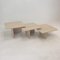 Tables Gigognes en Travertin, Italie, 1980s, Set de 3 15