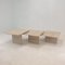 Italian Travertine Nesting Tables, 1980s, Set of 3 2