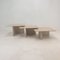 Tavolini ad incastro in travertino, Italia, anni '80, set di 3, Immagine 17