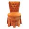 Antique Orange Velvet Armchair 9