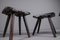 Wooden Stools, 1950s, Set of 4 12