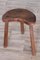 Brutalist Vintage Oak Tripod Stool, 1960s, Image 7