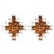 Copper Cassiope 9 Level Suspension Lamps by Sebastien Sauze, Set of 2 1