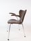 Dark Brown Leather Model 3207 Dining Chairs attributed to Arne Jacobsen for Fritz Hansen, 1980s, Set of 2, Image 11