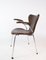 Sedie da pranzo nr. 3207 in pelle marrone scuro attribuite ad Arne Jacobsen per Fritz Hansen, anni '80, set di 2, Immagine 11