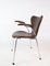 Set of Dark Brown Leather Model 3207 Dining Chairs attributed to Arne Jacobsen for Fritz Hansen, 1980s 11