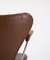 Sillas de comedor modelo 3207 de cuero marrón oscuro atribuidas a Arne Jacobsen para Fritz Hansen, años 80. Juego de 2, Imagen 13