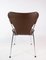 Dark Brown Leather Model 3207 Dining Chairs attributed to Arne Jacobsen for Fritz Hansen, 1980s, Set of 2, Image 12