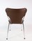 Set of Dark Brown Leather Model 3207 Dining Chairs attributed to Arne Jacobsen for Fritz Hansen, 1980s 12