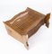 French Polished Wood and Wicker Newspaper Holder, 1940s, Image 4
