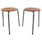 Teak Stools attributed to Arne Jacobsen for Fritz Hansen, 1950s, Set of 2, Image 1