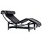 LC4 Black Chaise Lounge by Le Corbusier for Cassina 4