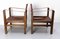 French Safari Style Chairs in Leather and Beech, 1940, Set of 2, Image 5