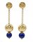 18 Karat Yellow Gold Dangle Earrings, 1960s, Set of 3 3