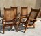 African Style Armchairs, 1950, Set of 4 2