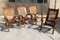 African Style Armchairs, 1950, Set of 4, Image 1