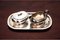Antique Silver Tray with Sugar Bowl and Milk Jug, Set of 3 7