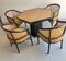 Dining Room Set in Blackened Wood and Cane, 1970, Set of 5 3