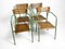 Mid-Century Bistro Dining Armchairs in Metal and Wood, Italy, 1950s, Set of 4 2