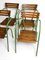 Italienische Mid-Century Bistro Esszimmerstühle aus Metall & Holz, 1950er, 4er Set 4